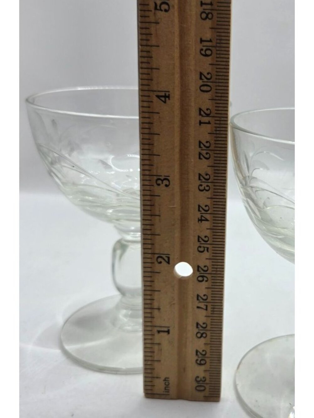 Vtg Heisey Southwind Collection Set Of 3 Cocktail Etched Glasses Coup Stemmed - Picture 6 of 8